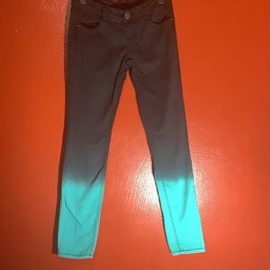 Material girl (size 1) Blue dipped skinny jeans
